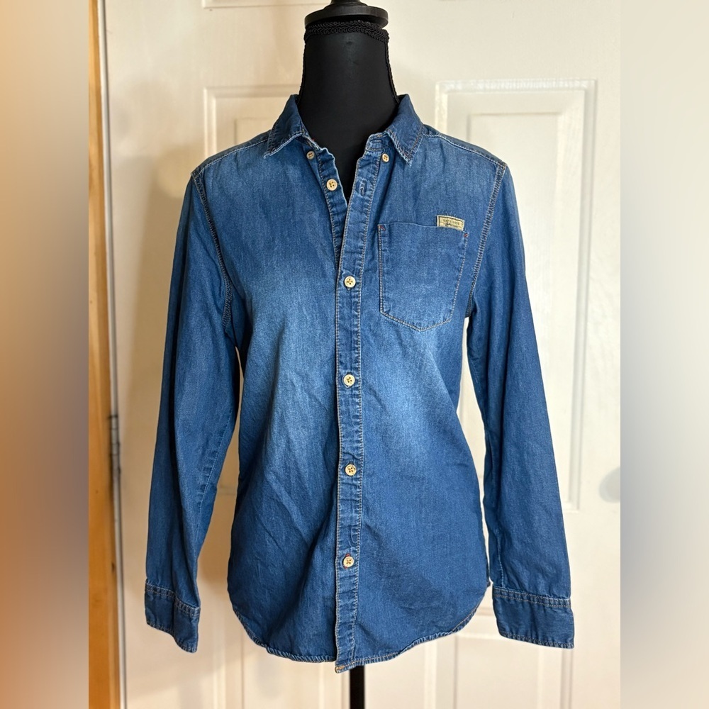 Zara Men's Casual Blue Button Down Shirt